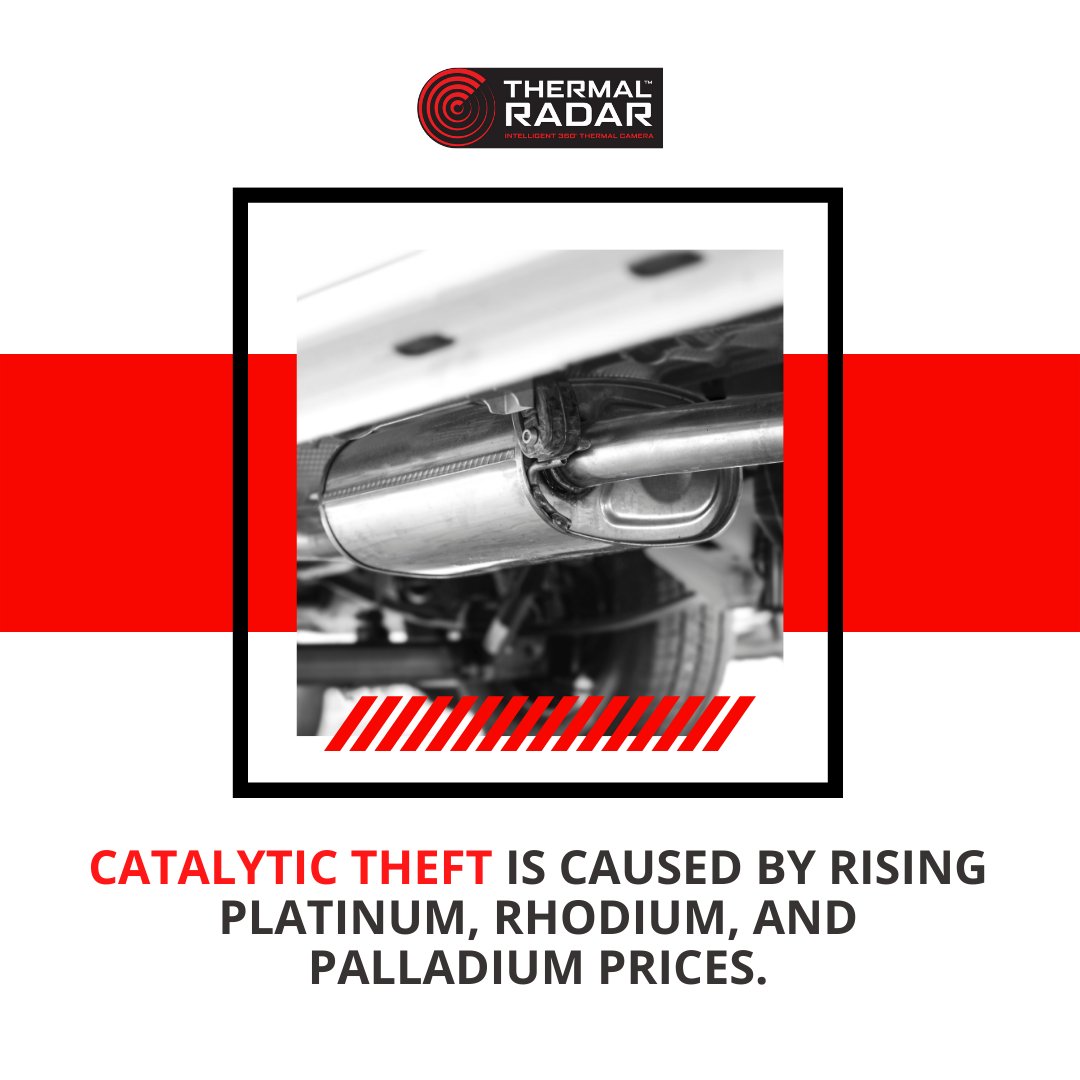 thermal_radar's tweet image. ➡️ Catalyst theft correlates strongly with rising market prices for platinum, rhodium, and palladium, with which the components are plated, especially after 2020.

🔗 See how Thermal Radar can help protect your storage lots. thermalradar.com

#physicalsecurity #datac ...