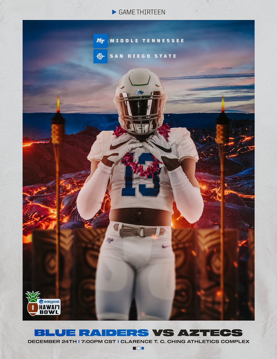 Gameday in Hawaii 🏝️

🆚 San Diego State
⏰ 7:00 PM CST
📍 Honolulu, Hawaii
🏟️ <a href="/HawaiiBowl/">Sheraton Hawai'i Bowl</a>