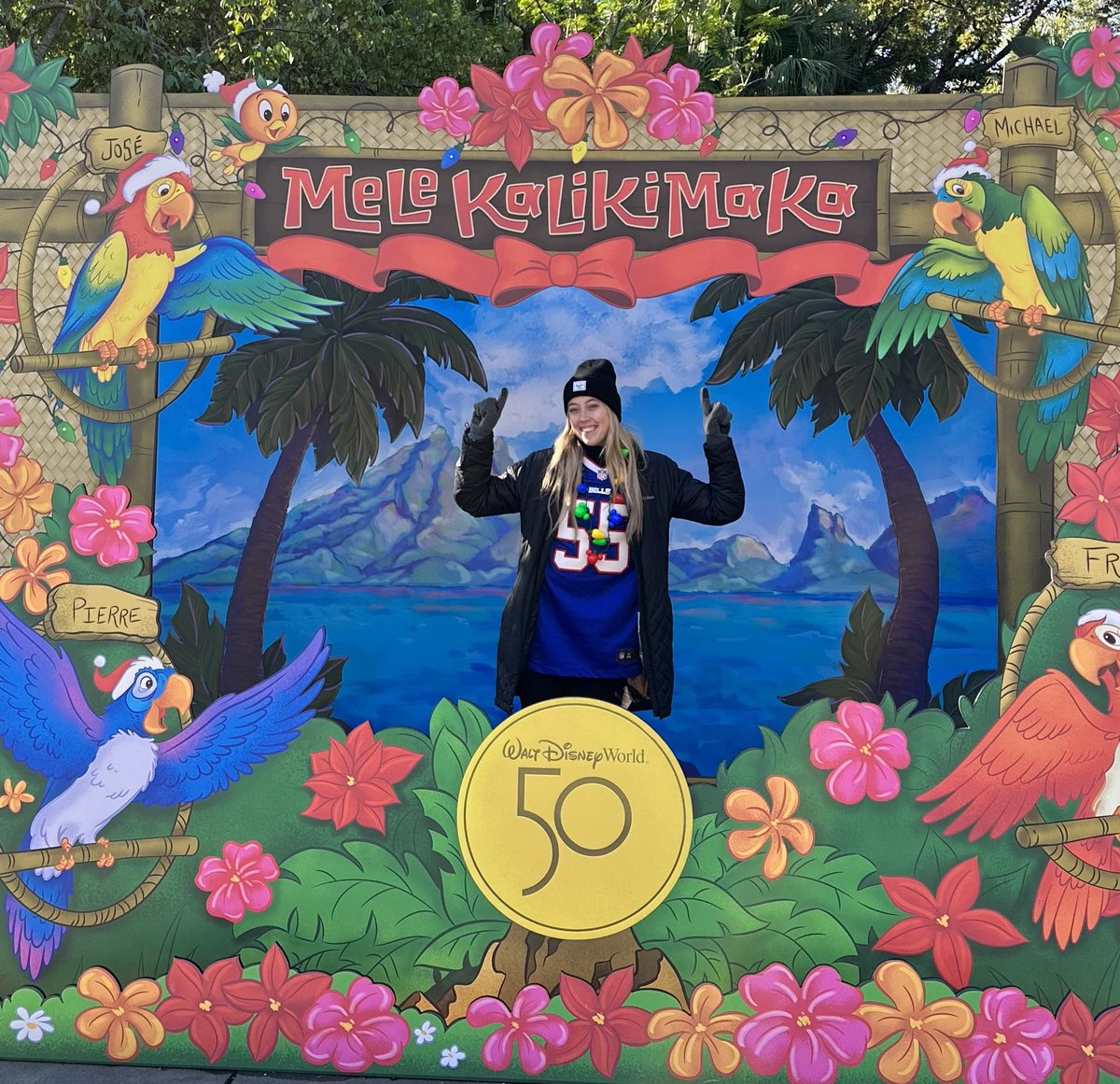 scottmc70's tweet photo. Let’s go #Bills #BillsMafia #NFL @BuffaloBills #Christmas at @WaltDisneyWorld #LetsGo #Disney https://t.co/zkZTVOMPMc