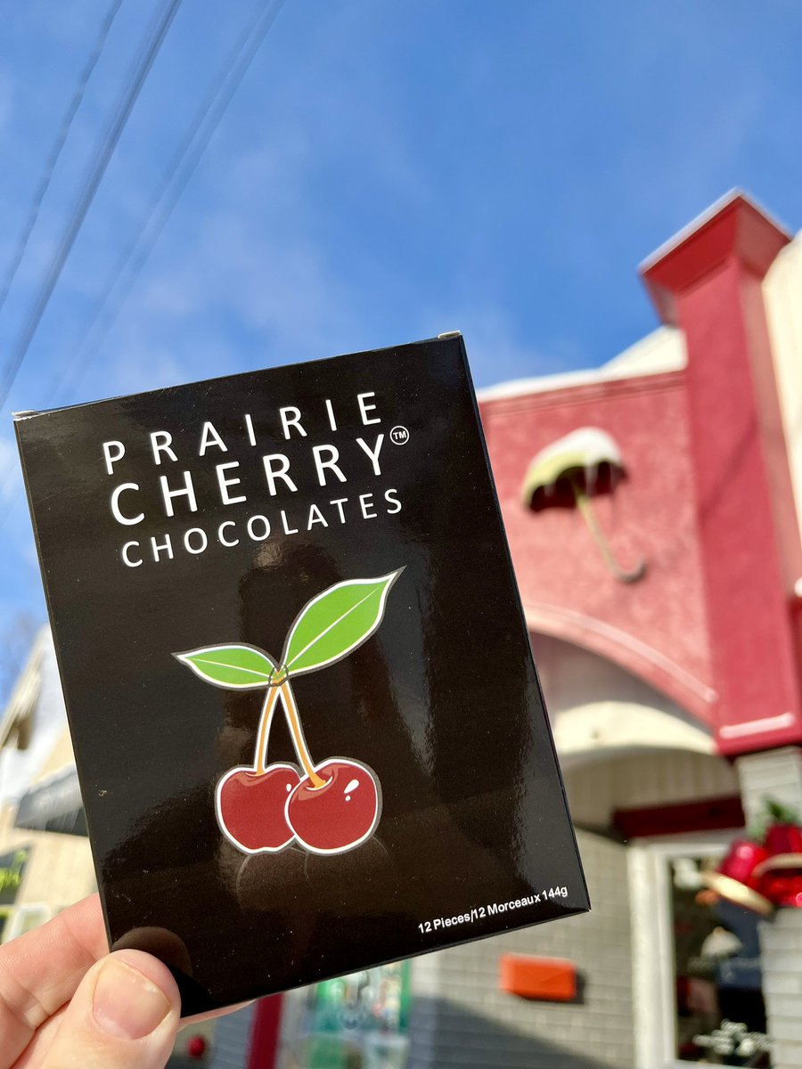 @PrairieCherry chocolates make a great gift. Cherries are picked at the perfect stage of ripeness that creates a flavourful combination of tartness and sweetness. Open until 4pm today!