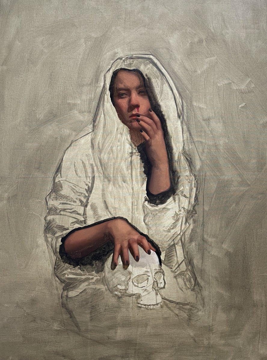 candlelimbsx's tweet photo. Stages of a painting in oil https://t.co/hWHDREBW2W