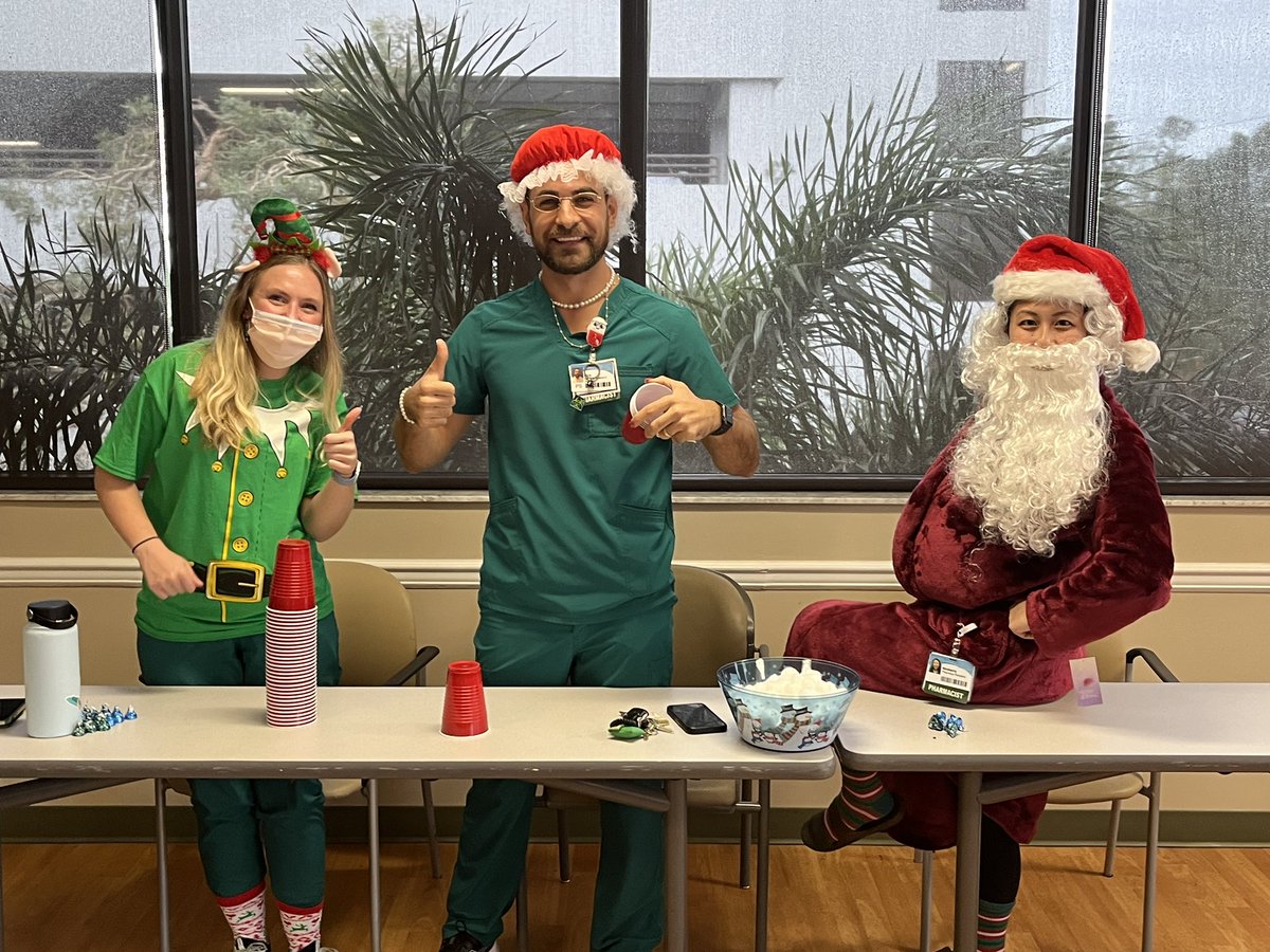 KisgenUF's tweet photo. Annual Residency Reindeer Games. Full of competition, treats, and laughter. Hard to believe we are already halfway through the year.
Happy Holidays from our pharmily to yours!
#RPDLife #ResidencyWellness #TeamSMH https://t.co/mwjzIuh9Tt