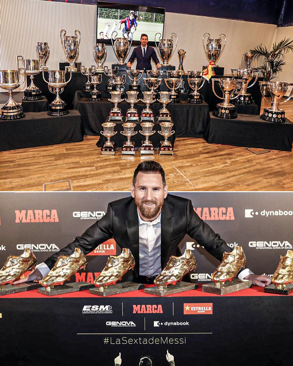 Lionel Messi's @FCBarcelona trophy cabinet is on another level 🤯