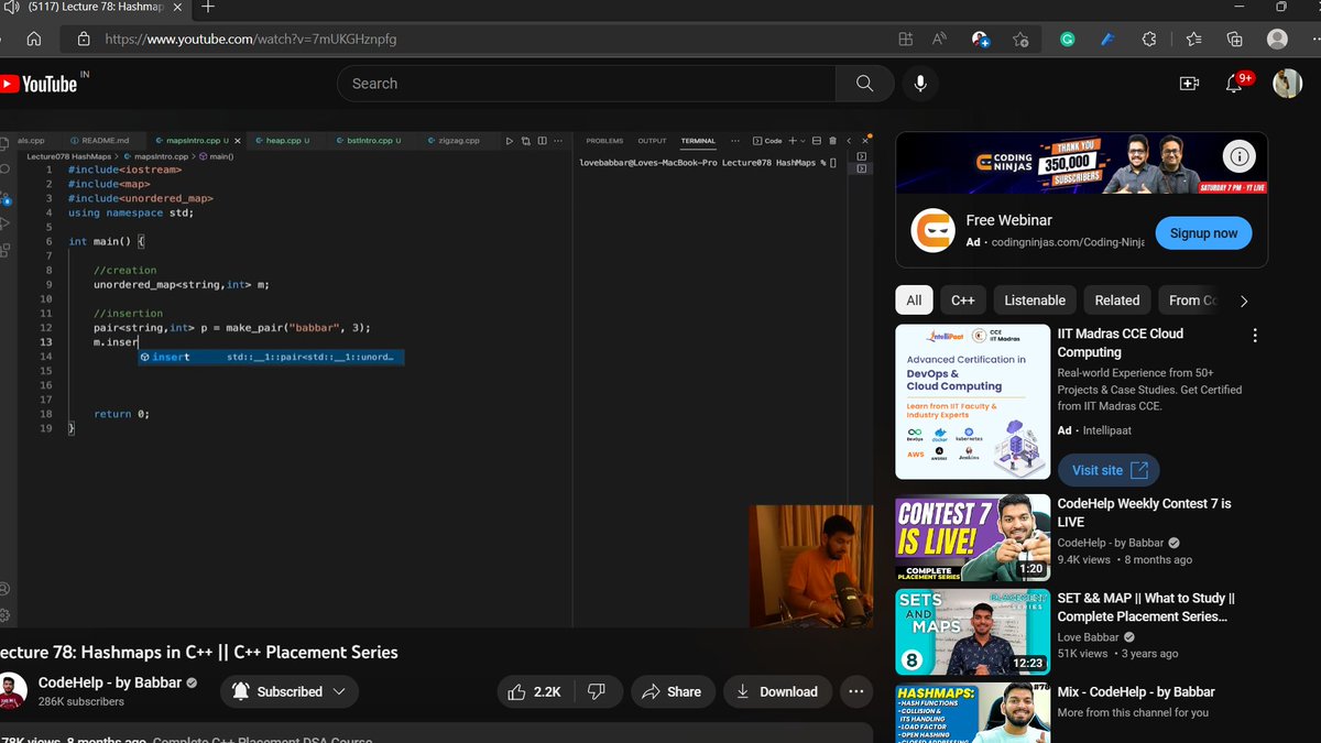vedantg_467's tweet photo. #Day24 of #dsaindecember 
Today I Learned About  Hashmap 🔥🔥
@acmdypiemr
@GDSC_DYPCOE
 #dsaindecember https://t.co/eZlcBkvNKn