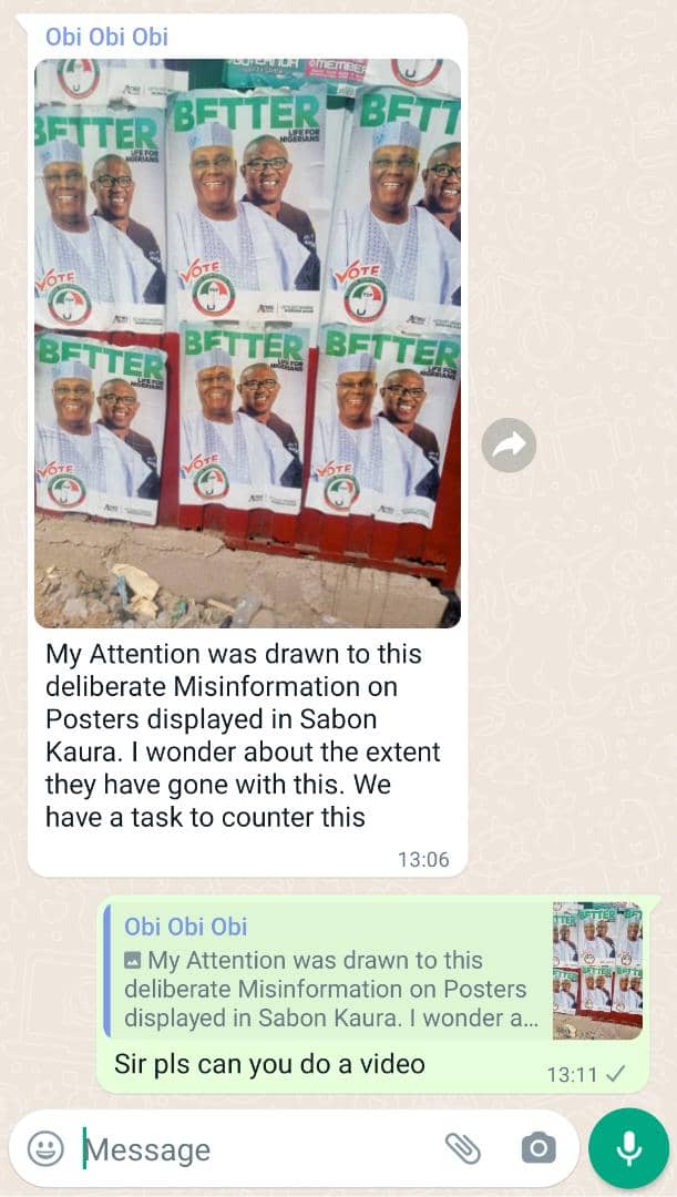 Chigozieialex's tweet photo. Obidients help me retweet and tag every appropriate quaters that needs to see this evil act being perpetuated by the @OfficialPDPNig and their presidential candidate @atiku

@AishaYesufu @YarKafanchan @NanaKazaure @YunusaTanko @valentineozigbo @OselokaHObaze @doyinokupe

Pls act! https://t.co/kQXrzWW4Sw