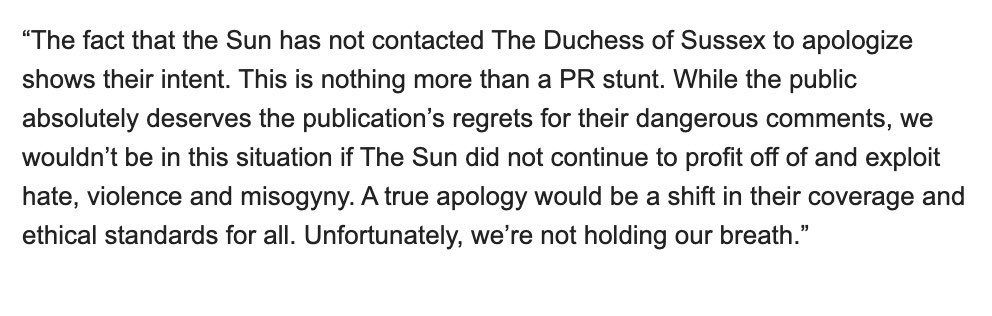MegSussexStan's tweet photo. Take your PR stunt and shove it to your ass, @TheSun. #RacistBritishMedia #TrashTabloid https://t.co/vkbeBNos6N