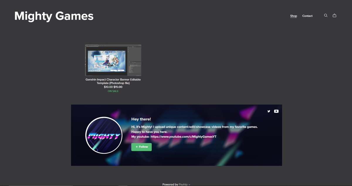 I have a Payhip if anyone is interested.
payhip.com/MightyGames