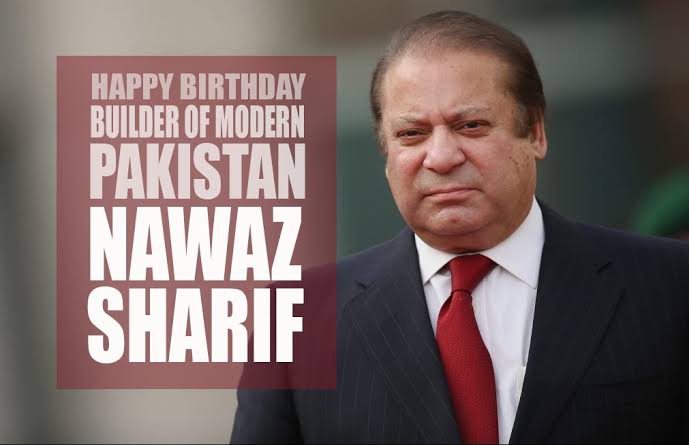 Happy Birthday To My Leader Mian Muhammad Nawaz Sharif.    Allah Bless You Sir Ameen. Thanks.     