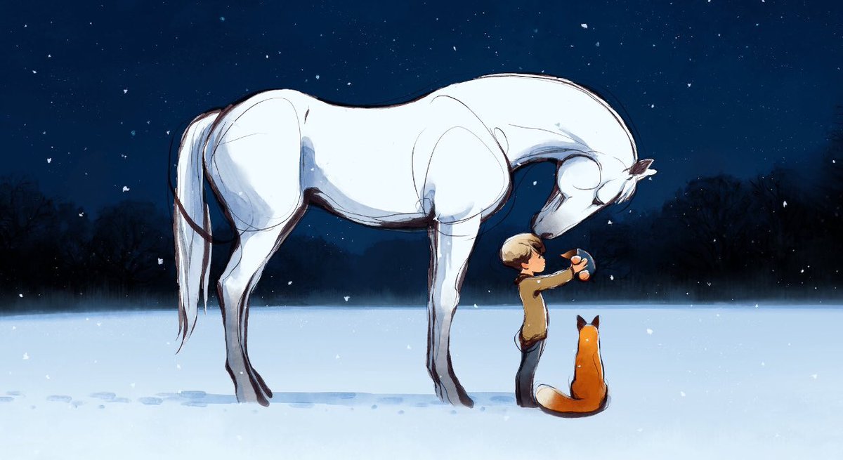 KathrynLauraR's tweet photo. The Boy, The Mole, The Fox and the Horse on @BBCOne just now was absolutely magical. I sobbed the whole way through. Thank you, @charliemackesy, for creating such a beautiful story 💙 https://t.co/vnONszqHC5