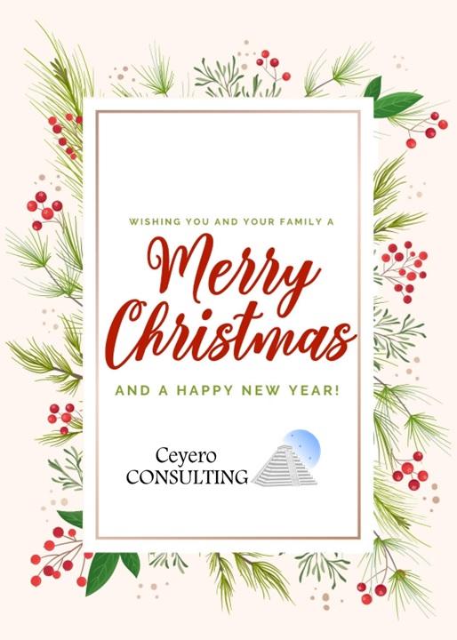 Wishing you and your small business a Merry Christmas and a Happy New Year!  

In 2023, Let Ceyero Consulting (ceyero.com) turn your "Idea into a Business Strategy."  

#businessconsulting #managementconsulting #startups #businessgrowth