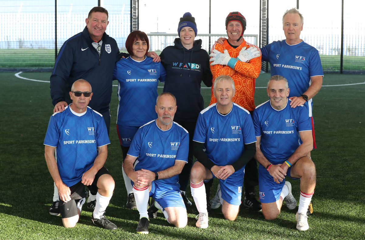 JoeGregory100's tweet photo. An honour for all of us to represent #Engkand #Parkinsons #WalkingFootball over55s and under55s teams in an international tournament in #Belfast #NorthernIreland last month ⚽🦁
#Lions #Lionesses #Lion #Lioness #Football https://t.co/QVDZ4zs9Mi
