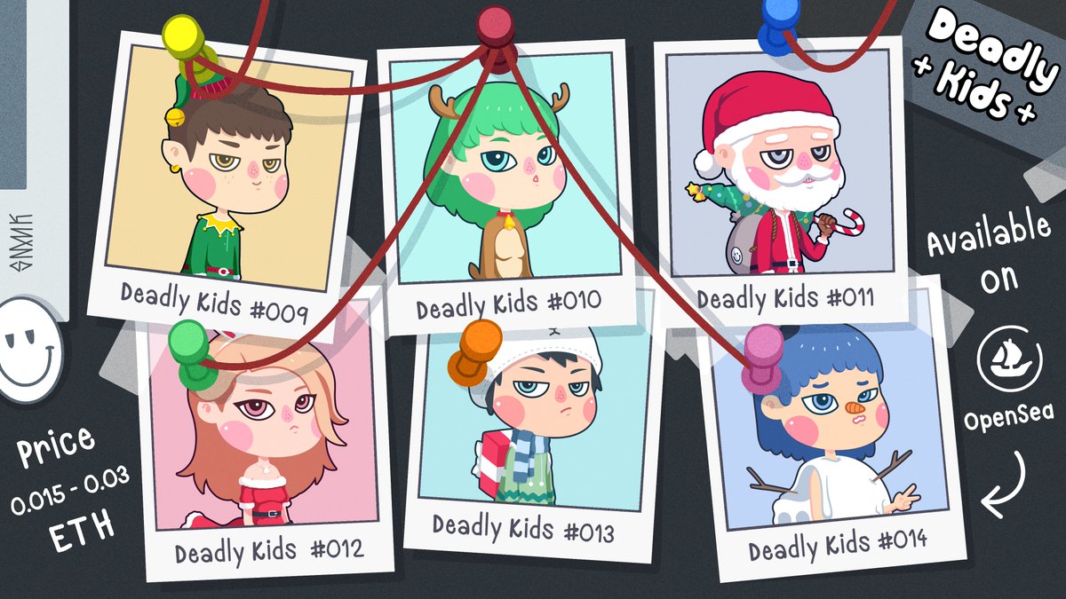 Hello Kids! #NFTCommunity✨
MERRY KIDS MAS! 💗🎁
New drop will be released on Dec 25 at 09:00 AM (GMT+7) /// Dec 24 at 09:00 PM EST | 06:00 PM PST
 • Discord: discord.gg/DFNA66Mp4E

#NFT #NFTTHAILAND #NFTArts #NFTCollection #NFTcollector #NFTGiveaway