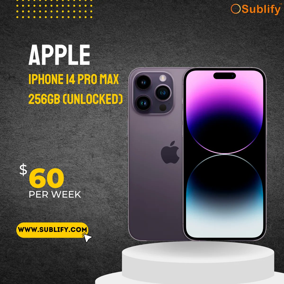 SublifyCom's tweet image. Start your lease now : buff.ly/3Wrl0jH 
Experience iPhone in a whole new way with Dynamic Island and Always-On display. And get peace of mind with groundbreaking safety features. 
#apple #iphone #apple #plus #pro #smartphone #promax #case #caseiphone #photography #ios