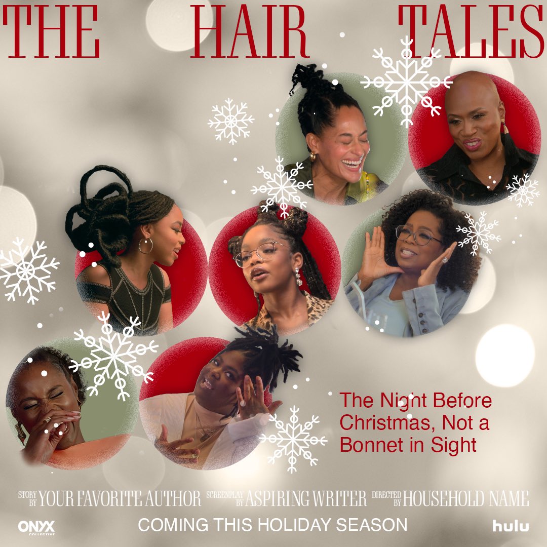 We've got the key art handled. What's your show synopsis of #TheHairTales Holiday edition? Drop a comment below 👀🎄🍿