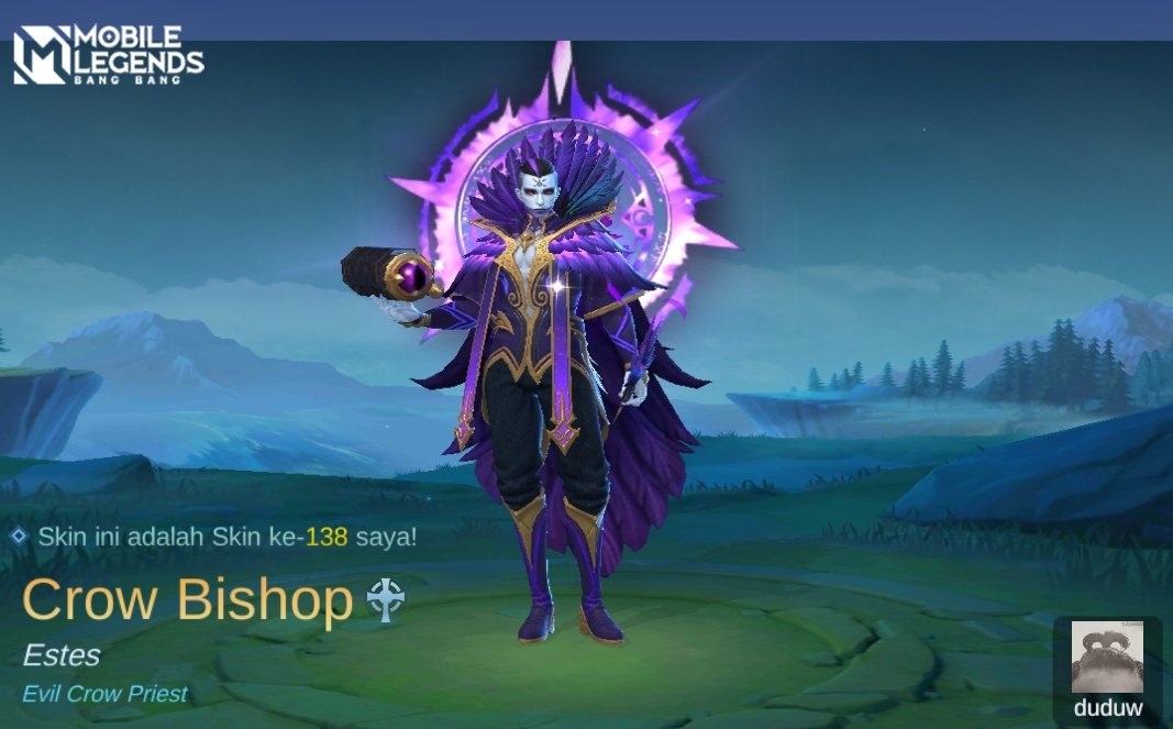 Selawe_25's tweet photo. Saya baru saja mendapatkan Skin baru Crow Bishop di Mobile Legends: Bang Bang! Ayo kita berhadapan melawan Player MOBA terbaik dunia bersama-sama! 
https://t.co/ljJ6zcX45C https://t.co/Mm8XZNrp5e