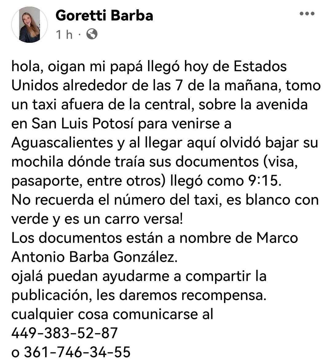 MissTmptn's tweet photo. #SLP 
#RT POR FAVOR 🙏🏼🙏🏼
Se buscan documentos importantes olvidados en taxi.
https://t.co/Ge1mk0f524 https://t.co/t1rCCj8rEq