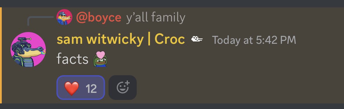 boutlettt's tweet photo. issa family thing, gotta be here for it. 🫡🐊🫶🏼 @iblamenfts @alwaysgmi @acrocalypseNFT https://t.co/bfV5dH9G0a