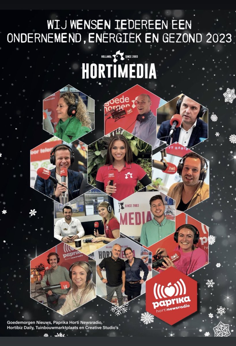 Tasty Radio wordt Horti Newsradio. Paprika blijft. Dit is de tuinbouwzender van Nederland met binnenkort ook dagelijks Engelstalige programmering. 
#2023 #horti #flowerandfoodindustry #footprint