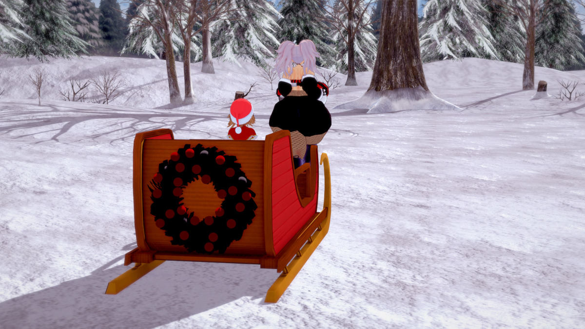 Junko really doesn't like her birthday, so I'm cheering her up by letting her be my reindeer for the day. I even get to  (1/3)