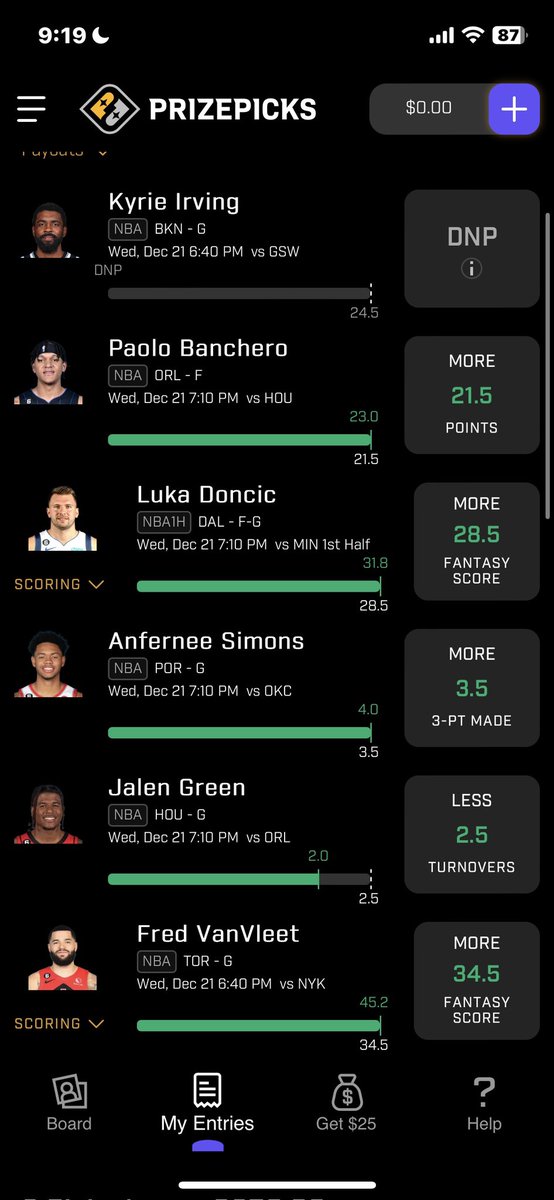 kylesparlay's tweet photo. Had a great week this week. I hit 2 25x and 2 33x on PrizePicks✅🔥 Like and follow me for more I’ll start posting my entries so y’all can win money too!❤️ https://t.co/mQcq9FnOb3