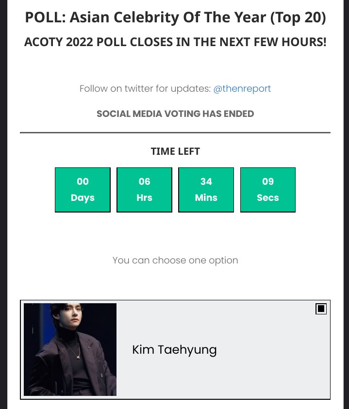 GeeKTHs's tweet photo. 6.5 hourse left. I'll see this #netizenscorrupted poll till the end. KTHs please send in you 4 remaining votes before this web voting ends. Your votes is too precious now and much needed.
Let's vote for this wonderful man https://t.co/FHnCWGQpOp