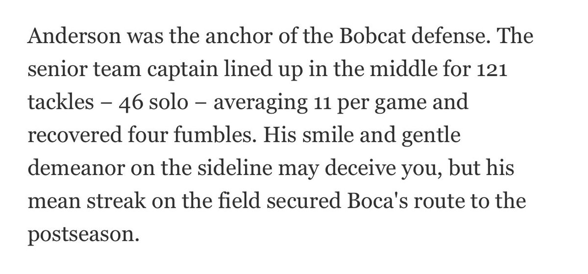 Proud to announce that I have been selected for First Team All County defense on Palm Beach Post! Looking to bring my skill set to a future program.@emilee_smarr @larryblustein @EraPrep @pbphighschools @PrepRedzoneFL @SunshinePreps @6starfootballFL @FutureDraftStyl @SSHighSchools