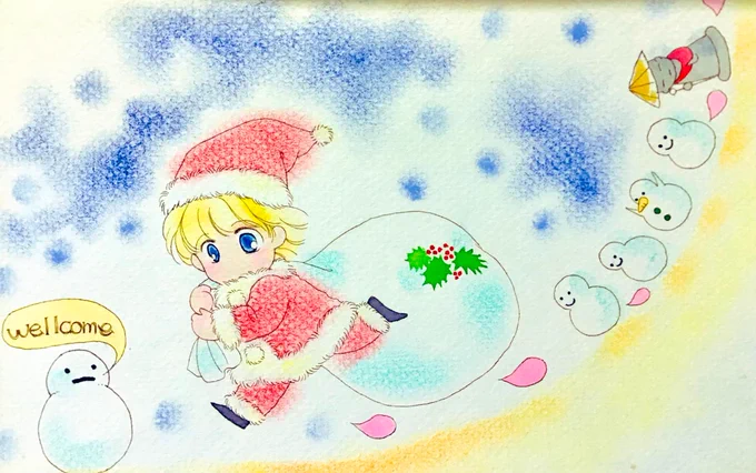 Merry Xmasちゃおの付録クリスマスカード4枚良い日をお過ごしください 