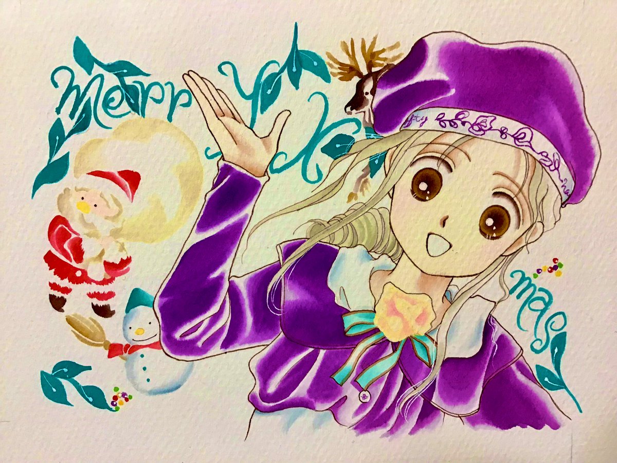 「Merry Xmasちゃおの付録クリスマスカード4枚良い日をお過ごしください 」|河内実加🌕のイラスト