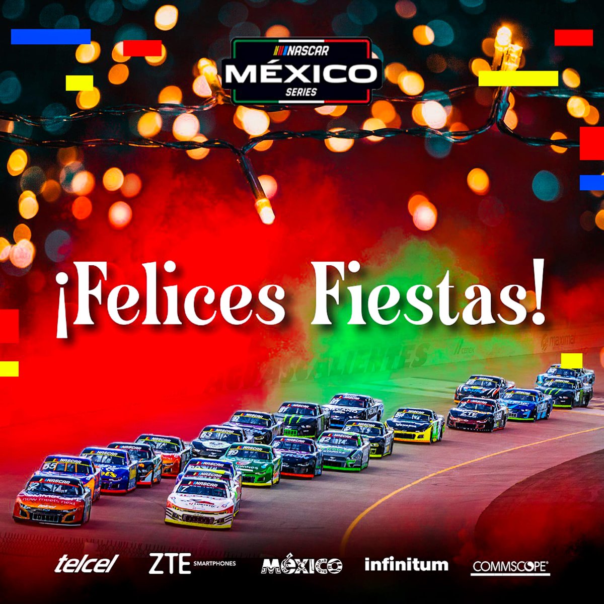 Que estas fiestas llenen de felicidad y amor sus hogares🎅✨ #NASCAR #NASCARMéxico #NASCARMx #Navidad