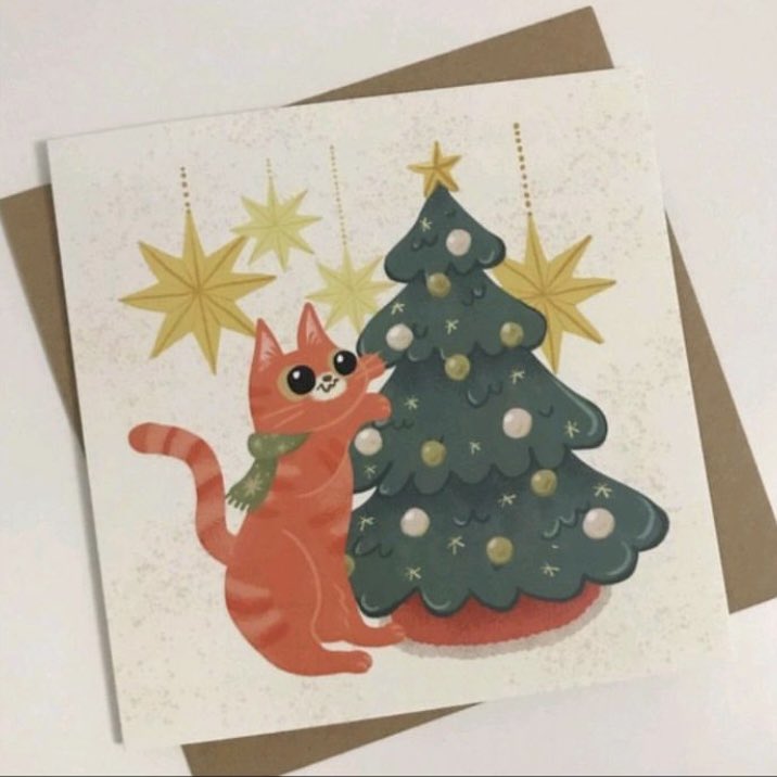 IllustratorsFa1's tweet photo. Something for the cat fans! By @ednaktma #festiveillustration #iceskating https://t.co/gwTRO9dLcV