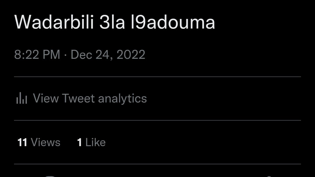 farasha0's tweet photo. @Malumabaaby @CURIOUSARMY1 Kifach hadchi WLA b views 11 lbergag 😭 https://t.co/0pk9wM44vM