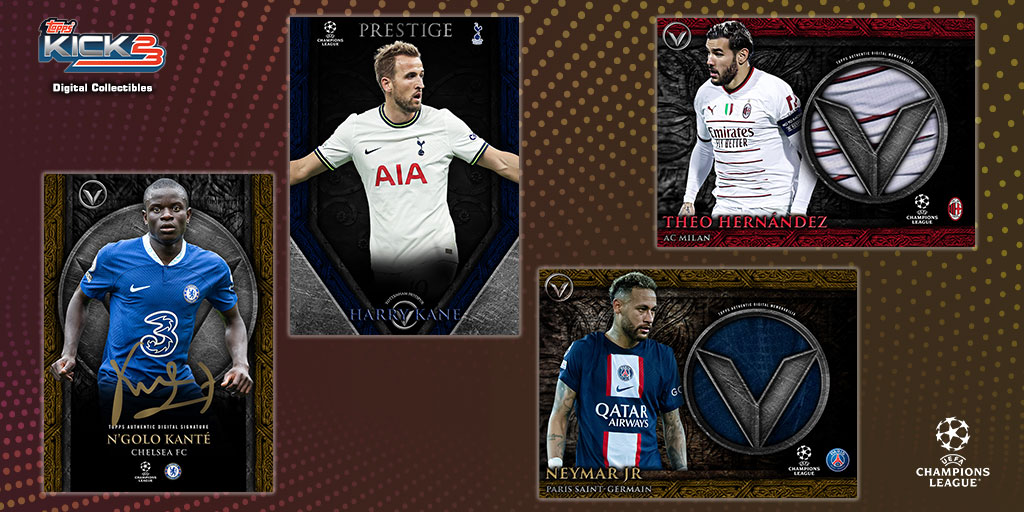 ToppsDigital's tweet photo. π Series 1 of UEFA @ChampionsLeague Valor arrives just in time on Christmas Eve in @ToppsKick!
βοΈ Open packs of the Champions League's brightest stars in a variety of designs, with a chance of getting a Limited Edition Wood Signature Card! #KICK23
https://t.co/uKe3FTHdlB https://t.co/ndIJVDef6h