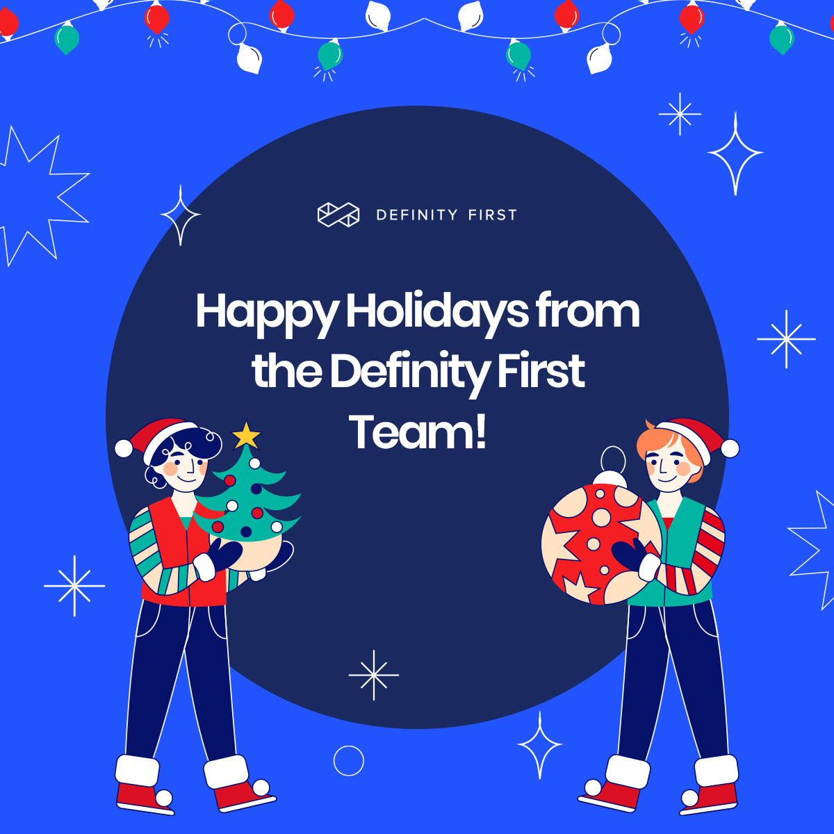 thinkdefinity's tweet photo. From the Definity First team to you, we wish you a happy and joyful holiday season! May your days be filled with love, laughter, and good cheer. #happyholidays #DefinityFirst https://t.co/onmCsPhAyu