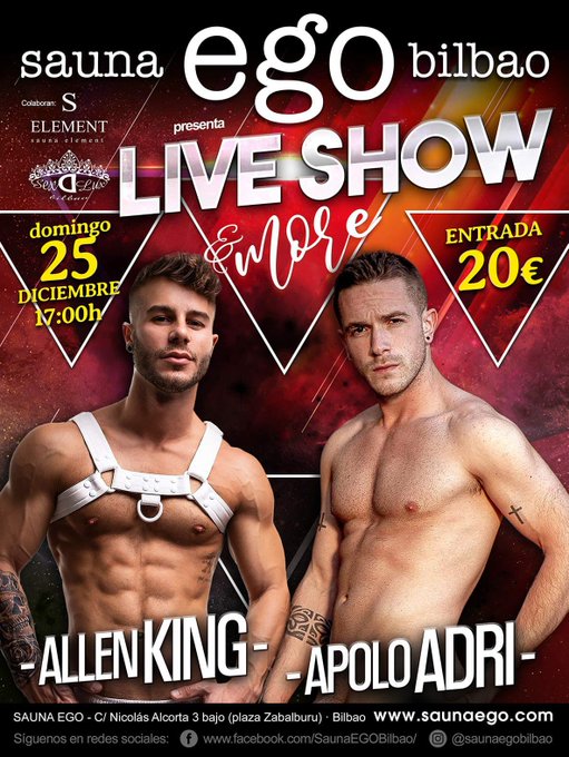 Mañana 25 de Diciembre LIVE SHOW XXx en Bilbao con @ApoloAdrii !!
??? celebrando las fiestas!! https://t