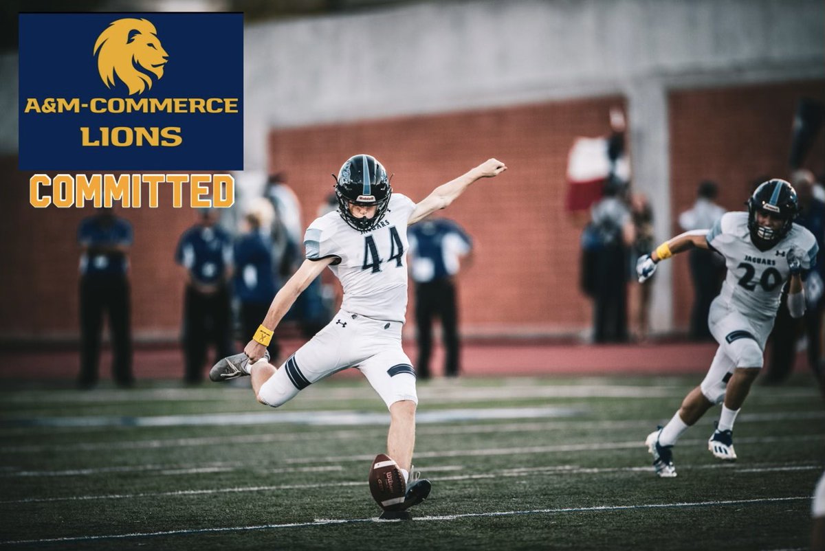 I’m excited to announce my commitment to play football for Texas A&amp;M Commerce. Thanks to Coach Welch and Coach TP Miller for the support! #HarrisonStone44 <a href="/CTJFootball/">Johnson Football</a> <a href="/CoachTPMiller/">Coach Miller</a> <a href="/cdole13/">Clint Dolezel</a> <a href="/coach_jackwelch/">Jack Welch</a> <a href="/NeisdAthletics/">NEISD ATHLETICS</a> <a href="/NickGatto/">Nick Gatto</a> <a href="/Lions_FB/">East Texas A&M Football</a> #unleashthebeast #LionsAllRise