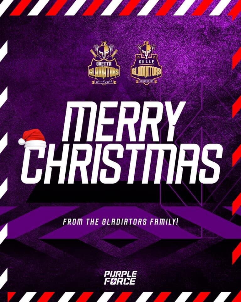 🎄🎁✨❄️ The Gladiators family wish you 𝘼 𝙈𝙀𝙍𝙍𝙔 𝘾𝙃𝙍𝙄𝙎𝙏𝙈𝘼𝙎, full of love, health and happiness 💜❤️

#PurpleForce #WeTheGladiators