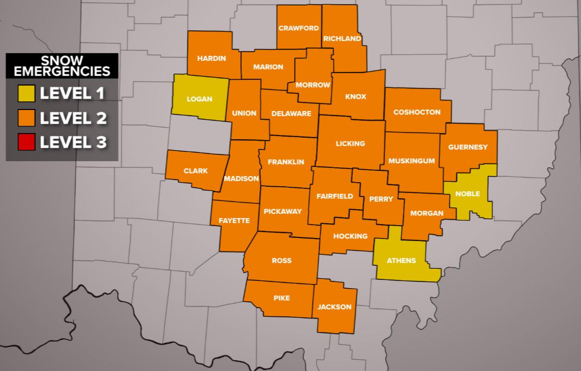 Snow Emergencies In Ohio Counties – HNPOMS