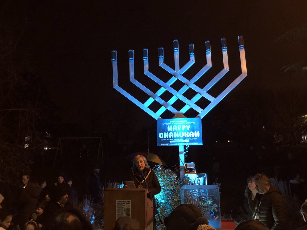 Belatedly, thank you to Rabbi Odom Brandman for inviting me to speak at the lighting of the fifth candle on Chigwell’s Menorah representing <a href="/eppingforestdc/">Epping Forest DC</a>. It was a honour to be there and to wish the Jewish community a Happy Chanukah.