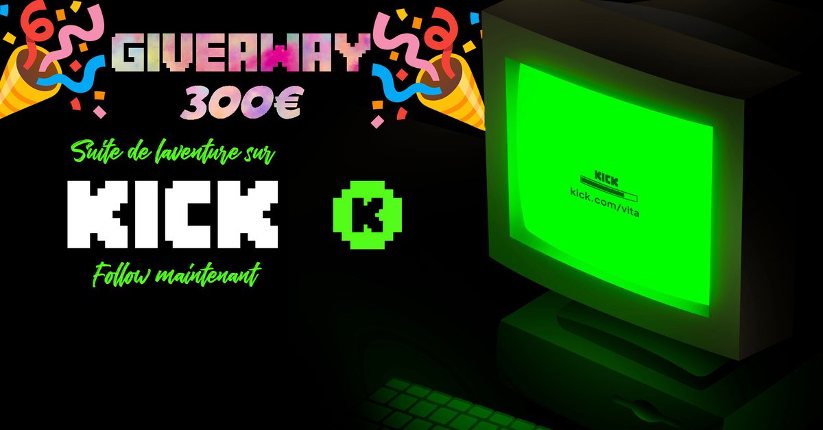 vitaisback's tweet image. Je fais gagner 300€ à l'un(e) d'entre vous pour bien finir 2022 🥳 

✅ RT + Follow @vitaisback 

✅ Me follow sur Kick : kick.com/vita (nouvelle plateforme de stream) 

Bonnes fêtes à toutes et à tous ❤️ (TAS le 31/12)