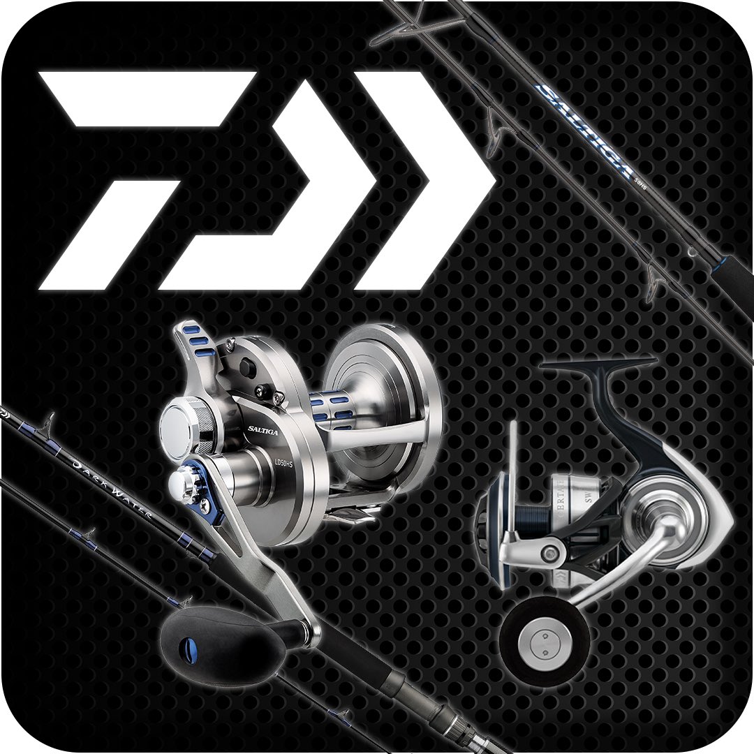 Grand Prize Saltwater day is here! One winner will receive a Saltiga LD 50HS, a Darkwater Sailfish rod, a Certate SW and a Saltiga Jigging rod! That’s over $1800 worth of prizes to one lucky winner!
To win-
1.Follow <a href="/DaiwaUSA/">Daiwa USA</a>
2. Like this post
3.Retweet 
Good luck!
#DaiwaUSA