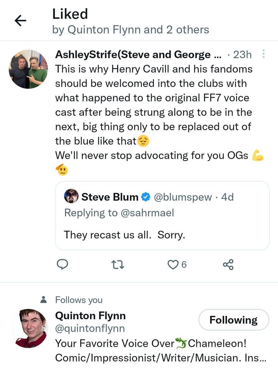 PatzPowerz's tweet photo. Even original Reno VA approve of this
Thank you very much, Mr. Flynn
#CrisisCorePSPVoices
Bring #RickBack4Zack bring ALL original FF7 voices back https://t.co/3n5wau9aEO