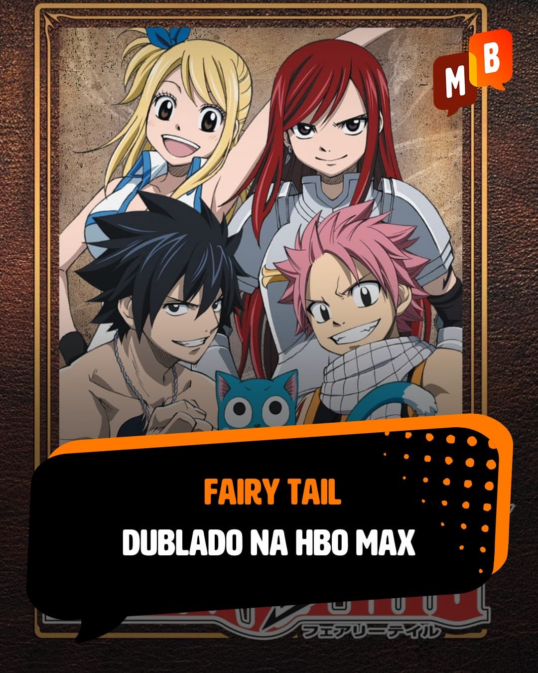 Anime Fairy Tail está sendo dublado no Brasil