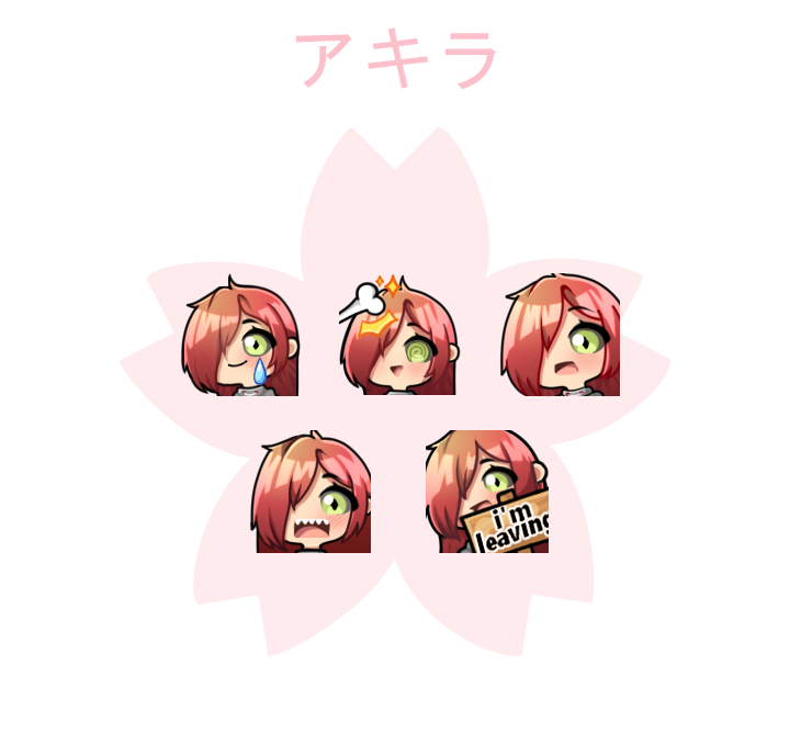aki_Yoya's tweet image. 🌸 Emotes for @AmmonVT🌸