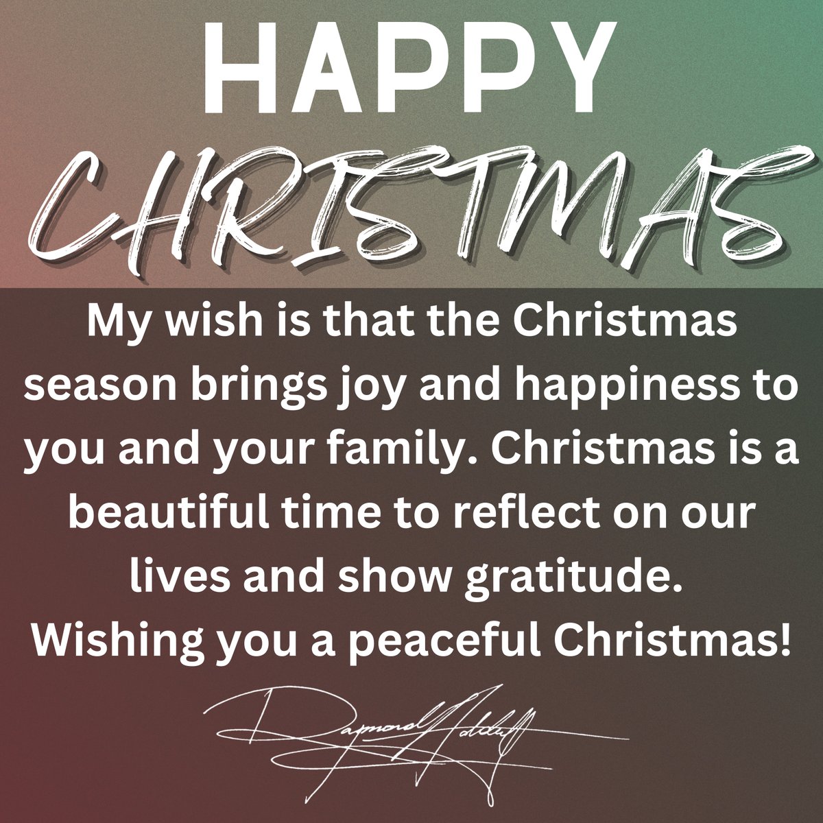 Wishing you a peaceful and meaningful Christmas!