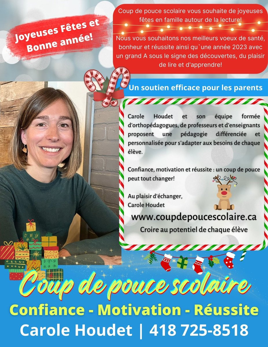 devoirscolaire's tweet photo. Chers élèves, je vous souhaite de bonnes vacances et un bon repos bien mérité !!!
Je vous souhaite un très bon temps des fêtes en famille autour de la lecture 🙂 Profitez de tous les petits bonheurs du quotidien 🥰Joyeuses fêtes 🤩 https://t.co/XpEQQfV5Ld
