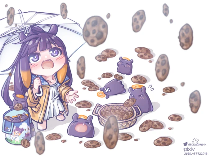 #inART #いなートraining cookies and Ina 