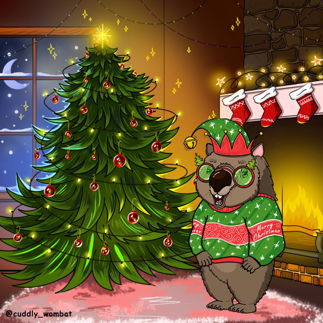 cuddly_wombat's tweet photo. Happy Christmas! May it bring joy and fun to you 🎄✨️

#christmas2022 #happychristmas #merrychristmas🎄 #christmasnft #NFTCommunity #NFTart #positivenft #cutenft #holidayvibes #christmasvibes https://t.co/MtEoi0wg24