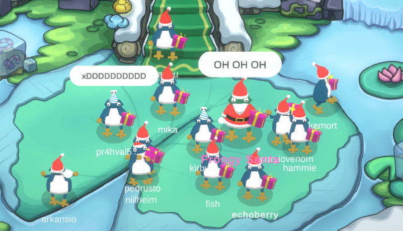 Merry FroggyChristmas! <a href="/TryFrogParadise/">Frog Paradise 🏝️</a>