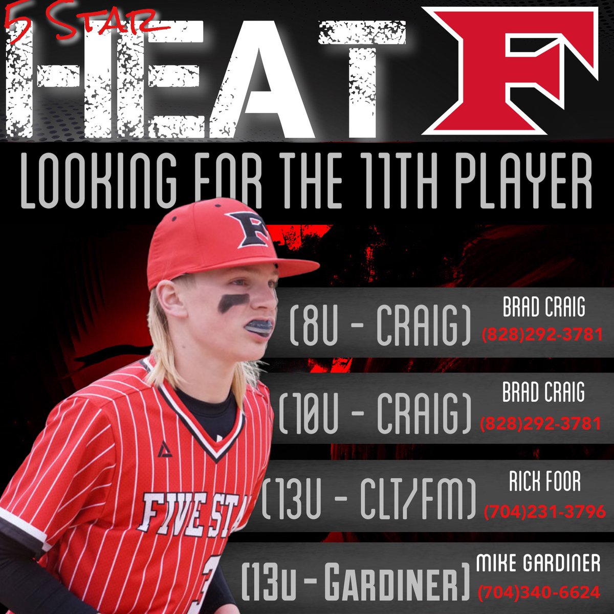 thedirtbagsyth's tweet photo. 4 teams looking for 1 player. If interested please reach out to the coach for a private tryout. #5starheat  #maFia https://t.co/0iYFSD98Af