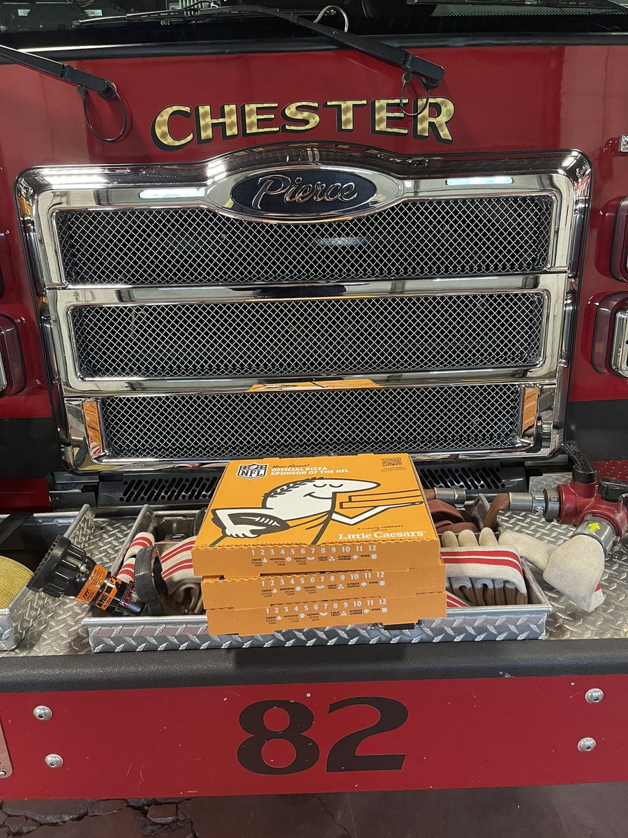 A special thank you goes out to Chester’s Public Safety Director, Liz Williams, for dropping off pizza at both stations for firefighters working today. Thank you Councilwoman Williams!